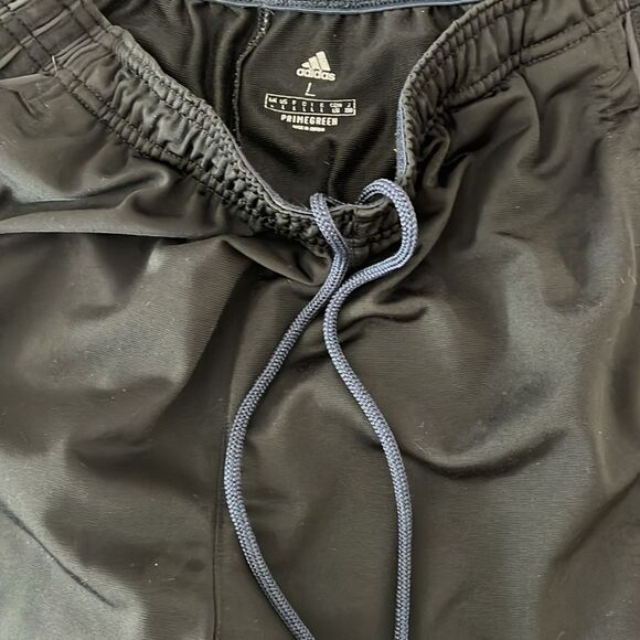 Adidas 3 Stripe Mens Track Jogging Soccer Warm Up Sweatpants Cuffed Zipper Pants - Picture 3 of 7